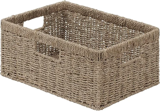 Minimalist StorageWorks Large Wicker Baskets for Organizing Seagrass Storage Basket with Built-in Handles for Pantry Entryway Living Room 1 PackAbout ThisOverview Advanced
