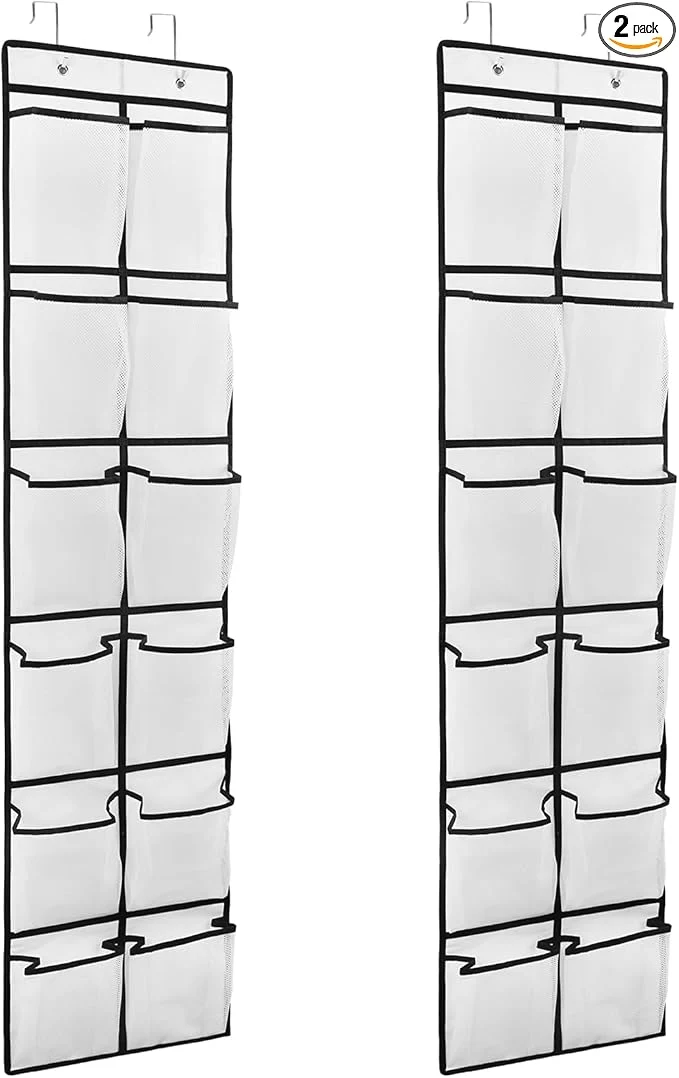 Detailed 2PK 12 Large Pockets Over Door Hanging Shoe OrganizerAbout ThisOverview Eco-Friendly