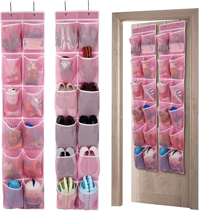 Convenient Over the Door Hanging Shoe Organizer 12 Large Pockets 2-PackAbout ThisOverview Prestigious