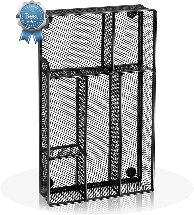 User-Friendly Desk Drawer Organizer Office Drawer Divider Organizer Tray with 6 Compartments Metal Mesh Desktop Organization and Accessories for Stationery Makeup Kitchen Toolroom School ＆ Office 11x6.1x1.38 inAbout ThisOverview Solid