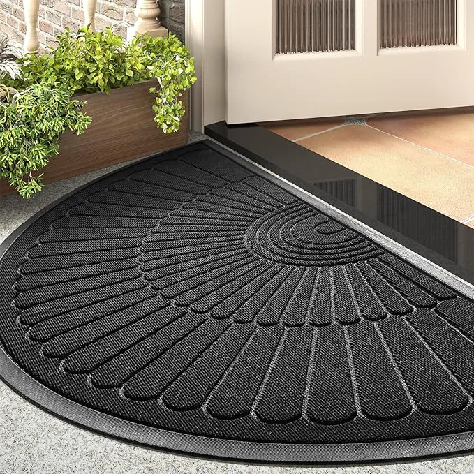 Casual tchdio Door Mat Outdoor Indoor Entrance Doormat-Semicircular Durable Rubber Non High-Quality