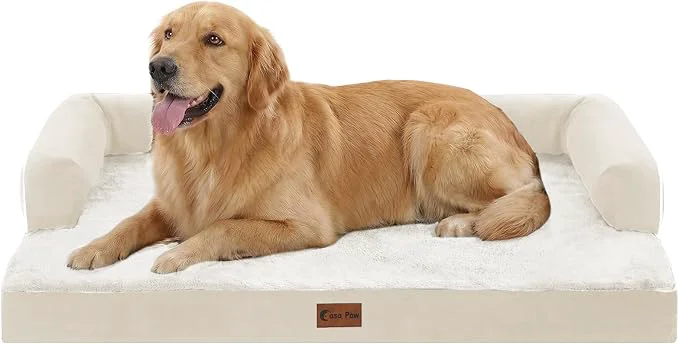 Stylish Orthopedic Dog Beds for Extra Large Dogs Waterproof Egg Crate Foam XL Dog Bed Secure