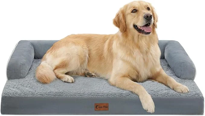 Casual Orthopedic Dog Beds for Large Sized Dogs Waterproof Egg Crate Foam Large Dog Efficient