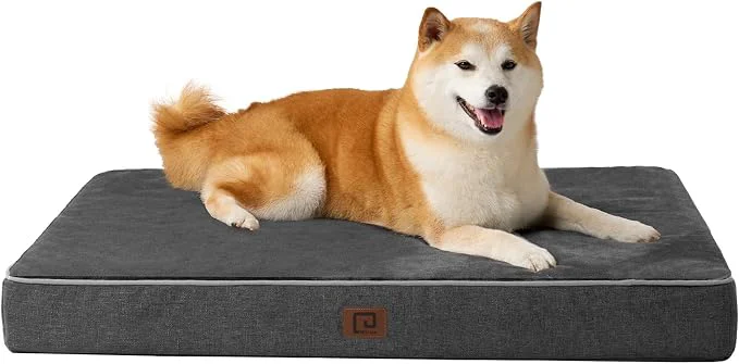 Sustainable EHEYCIGA Waterproof Dog Bed Orthopedic 35 x23 Memory Foam Pet Bed Clean