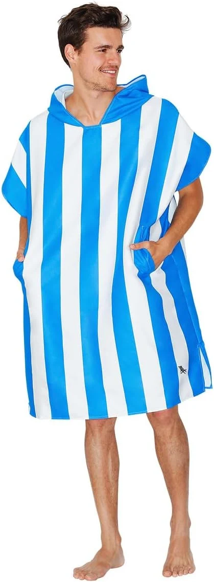 High-End Dock Bay Adult Poncho - Hooded Towel with Deep Pockets Changing Robe - Quick Dry - Compact Lightweight - Includes BagAbout ThisOverview Fast