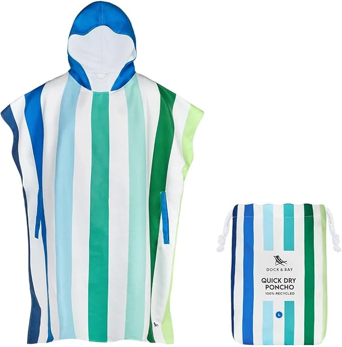 Outstanding Dock Bay Adult Poncho - Hooded Towel with Deep Pockets Changing Robe - Quick Dry - Compact Lightweight - Includes BagAbout ThisOverview Specialty
