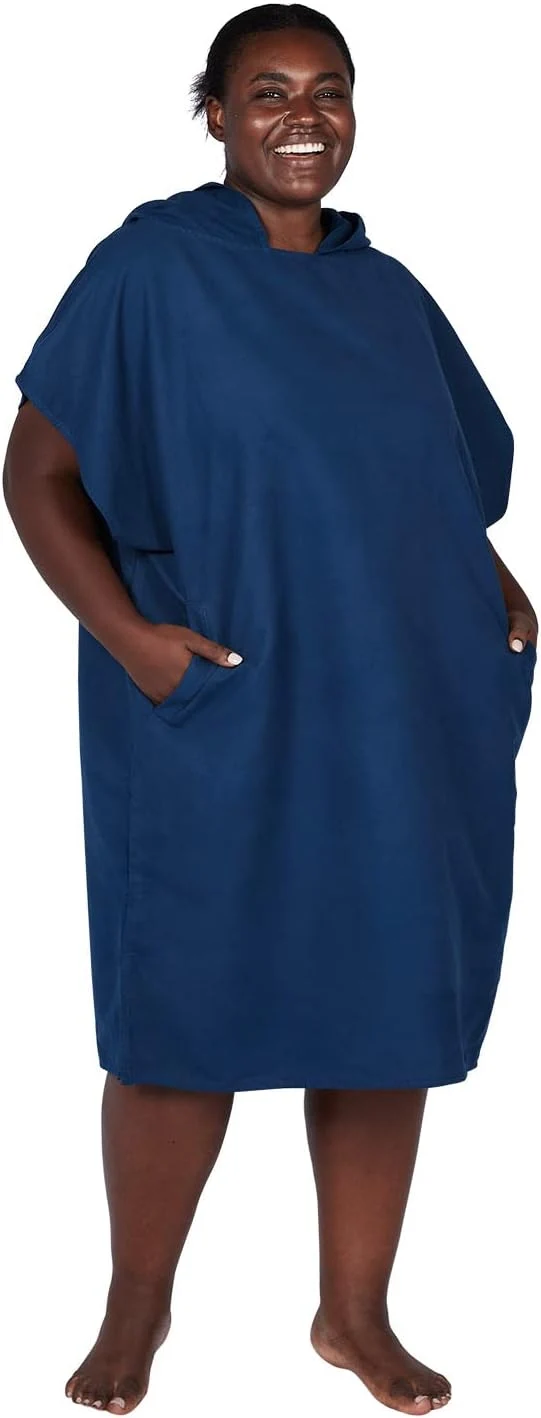 Casual Dock Bay Adult Poncho - Hooded Towel with Deep Pockets Changing Robe - Quick Dry - Compact Lightweight - Includes BagAbout ThisOverview Healthy