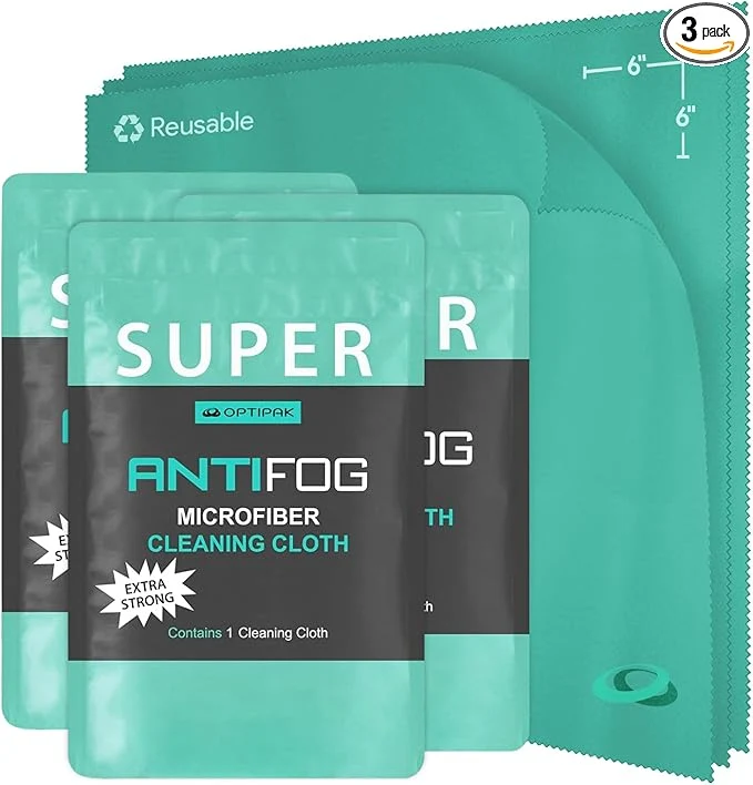 Stylish Anti Fog Microfiber Cleaning Cloth for Glasses Individually Wrapped Microfiber Lens Cleaning Cloth for Eyeglasses Lenses Binoculars Face Shields Ski Masks or Swim Goggles 3 Count About This Flexible