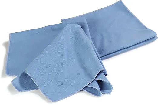 Recyclable Carlisle FoodService Products 3633314 Flo-Pac Polyester Polyimide Blend Microfiber Fine Polishing Cloth 16 Length x 16 Width Blue Case of 12 About ThisOverview Verified