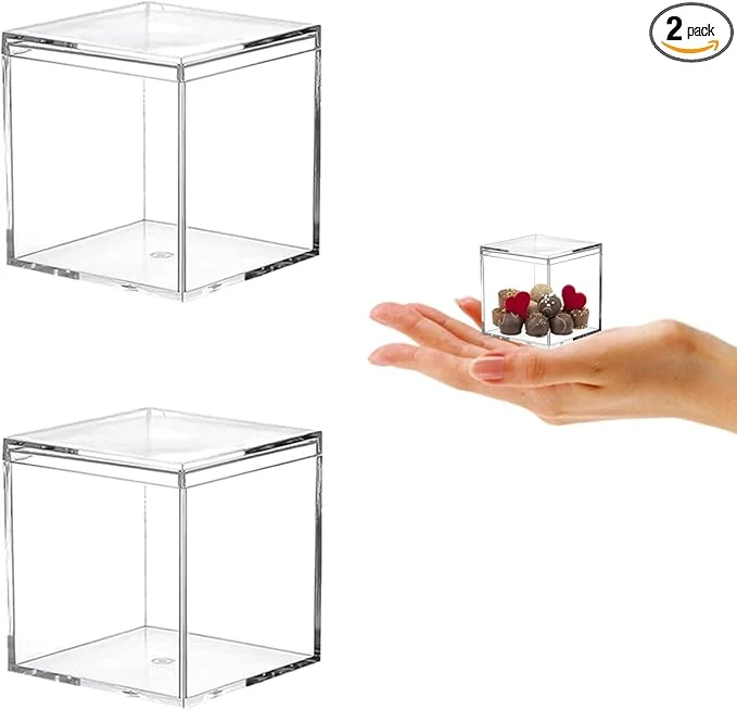 Efficient KissYou Small Acrylic Box Clear Display Case Plastic Square Cube 2 Packs Candy Box with Lid Jewelry Storage ContanierAbout ThisOverview Artisan