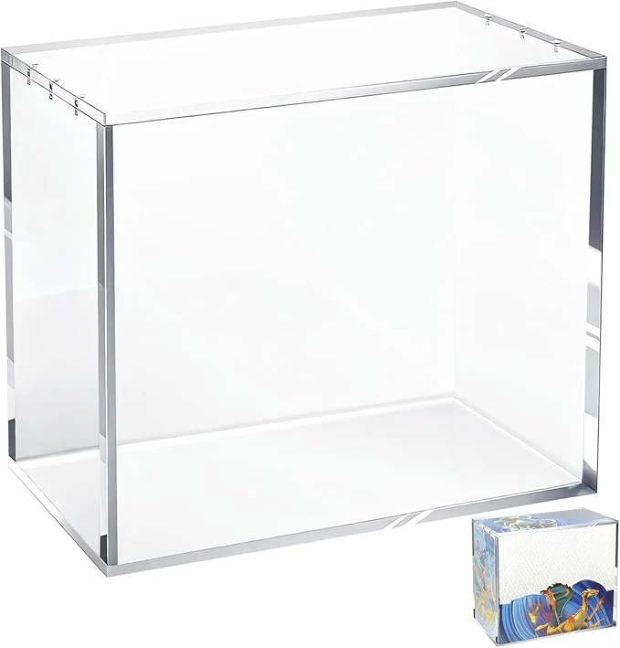 Breathable Upgrade PKMN Booster Box Acrylic Case 5mm Thick Clear Acrylic Protector PKMN Booster Box Case Premium Magnetic Holder Storage Container for Trading Card CollectionAbout ThisOverview Excellent