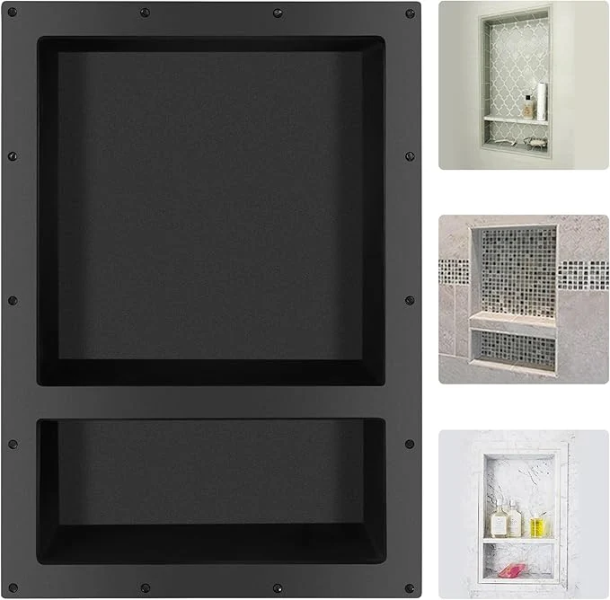 Long-Lasting Suteck Shower Niche 25 x 17 3.8 Outer Size Actual Size 14 16.5 Big Grid 14 6 Small Grid Tile Ready Recessed Shower Shelf Bathroom Niche Box for OrganizationAbout ThisOverview Outstanding