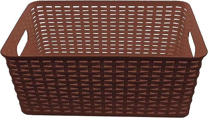 Artisan YBM Home Plastic Rattan Storage Box Basket Organizer Ba413 1 Brown About ThisOverview Safe