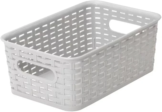 Specialty YBM Home Medium Plastic Rattan Storage Box Basket Organizer Medium - Gray - 1 PackAbout ThisOverview Smart