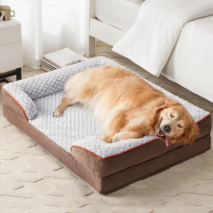 Authentic Orthopedic Dog Bed for Extra Large Dogs Egg Crate Foam Bed for Extra Large Dogs Verified