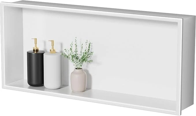 World-Class No Tile Needed Shower Niche - 12 x24 White 304 Stainless Steel Recessed Shelf Over Mount Installation for Bathroom Shower Wall WaterproofAbout ThisOverview Proven
