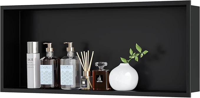 Professional Neodrain 30X12Inch Shower Niche Matte Black Wall Cubby Stainless Steel Wall Shelf NO Tile Needed Recessed Niche Shower for Bathroom StorageAbout ThisOverview Enhanced