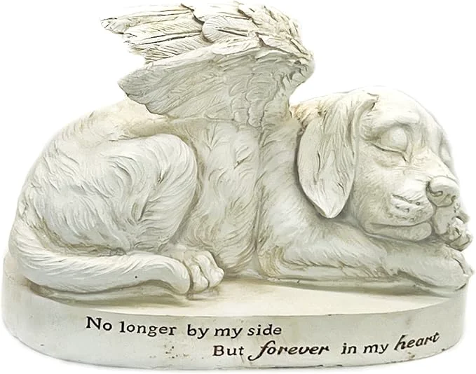 Environmentally Friendly Bellaa Dog Statues 10 Inch Angel Wings Labrador Golden Retriever Puppy Pet Trendy