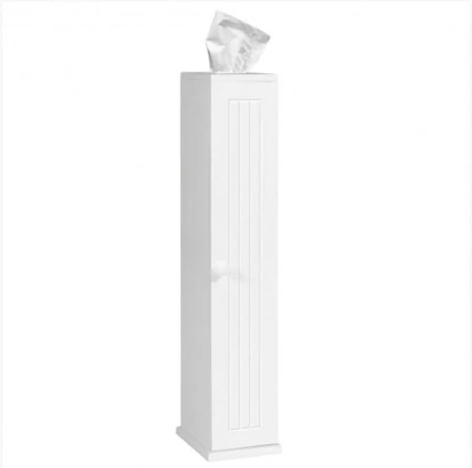 Advanced Standing Toilet Paper Storage Cabinet with Shelves Slim Bathroom Floor Cabinet White MDF Organizer for Small SpacesAbout ThisOverview Exceptional