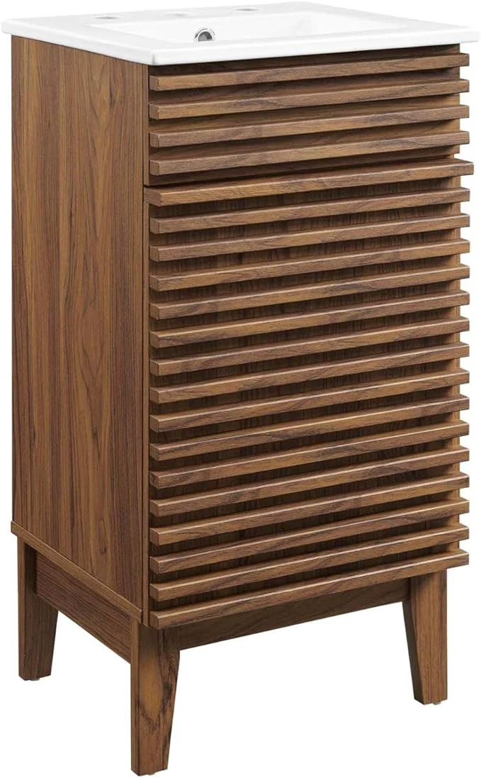 Certified Modway Render 18 Bathroom Vanity with Sink in Walnut WhiteAbout ThisOverview Green