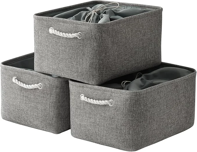 Powerful TheWarmHome Fabric Storage Bins Baskets for Organizing Large Sturdy Storage Basket W Handles Decorative Foldable Storage Baskets for Shelves Closet Nursery Toy X Large - 3 Pack 17.7L×13.8W×9.8H About ThisOverview Organic