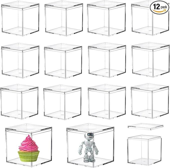 Excellent Acrylic Box Clear Display Boxes with Lids 100X100X100mm Acrylic Square Cube with Lid Acrylic Decorative Storage Boxes Clear Storage Container for Candy Pill and Tiny JewelryAbout ThisOverview Prestigious