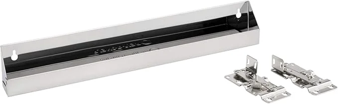 Modern Rev-A-Shelf Tip-Out Sink Front Tray and Organizer with Hinges for 21 1 4 W Sink Base Cabinet Opening Stainless Steel 6541-19-52About ThisOverview High-Quality