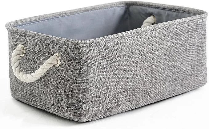 First-Class TheWarmHome Storage Bins for Shelves - 11.8x7.9x5.2 inch Grey Small Storage Baskets for Organizing Fabric Storage Cubes Closet Organizer for Home Nursery Gift Decorative Gray About ThisOverview Lightweight