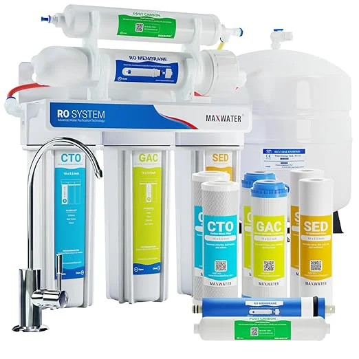 Convenient Max Water 100 GPD Reverse Osmosis Water Filtration System - 5 Stage RO System with Faucet and Tank Plus 4 Extra Filters - Under-Sink Wall Mount White with Tank Faucet - Model RO-5W2About ThisOverview Original Design