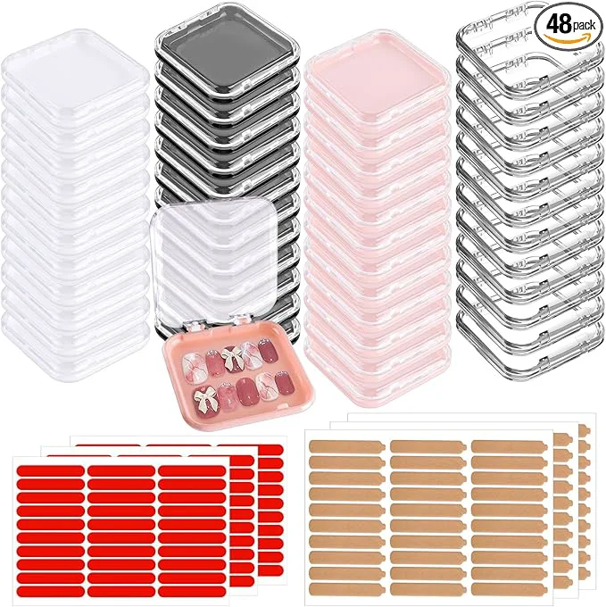 Traditional 48 Sets Press On Nail Storage Box Artificial Nail Display Case Acrylic Nail Boxes Press On Nail Packaging Box Adhesive Double Sided Tape Nail Box for Nail Salon（4 Colors）About ThisOverview Top-Quality
