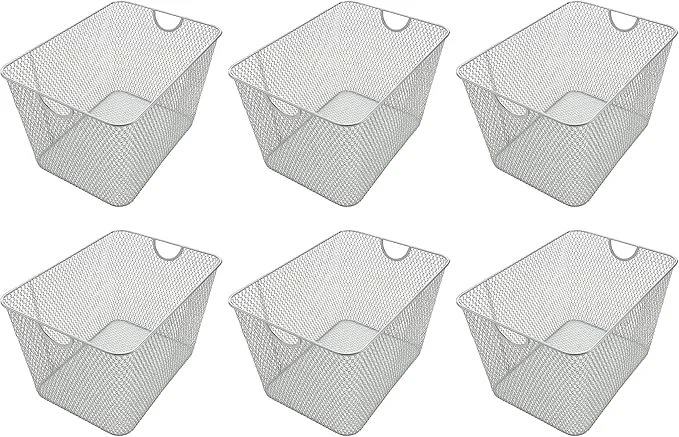 Effective YBM HOME Kitchen Pantry Organizer Wire Basket for Shelves Cabinets Pantry Countertop Mesh Open Storage Bin Metal Basket for Organizing Food Supplies 14 x 10 x 9 Pack of 6About ThisOverview Consistent