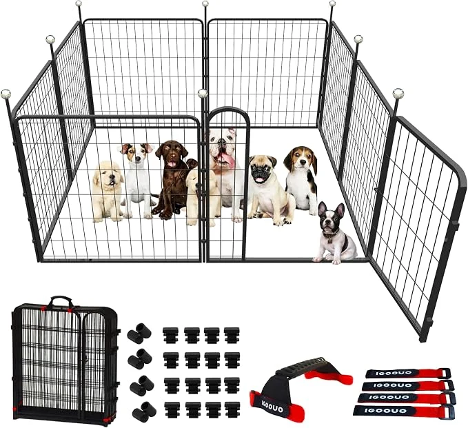 Carefully Designed Portable Dog Crates Playpen Easy-Carry Straps Fine