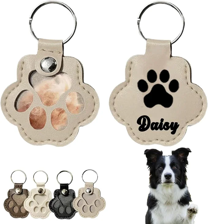 Selected Personalized Dog Hair Keychain Pet Fur Keepsake Pet Memorial Cute Storage Prestigious