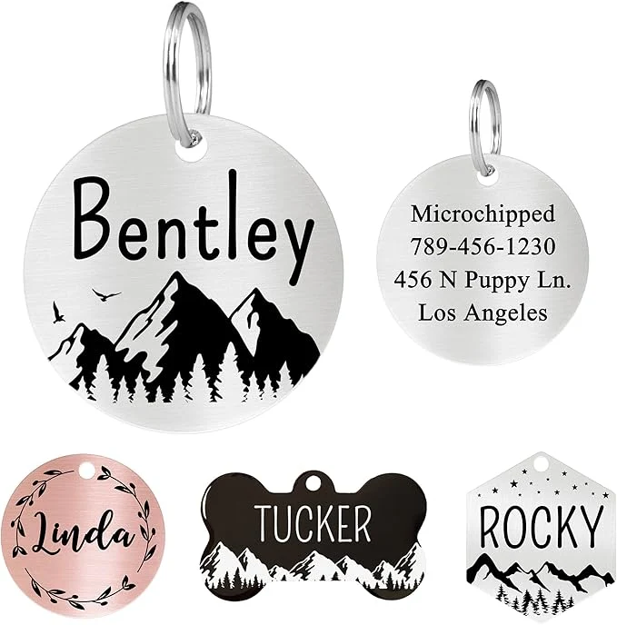Efficient Ultra Joys Stainless Steel Pet ID Tag Eco-Friendly