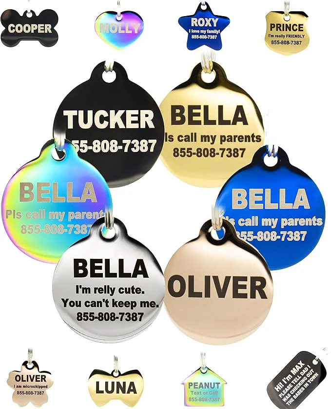 Stylish Engraved Dog Tags Personalized Official