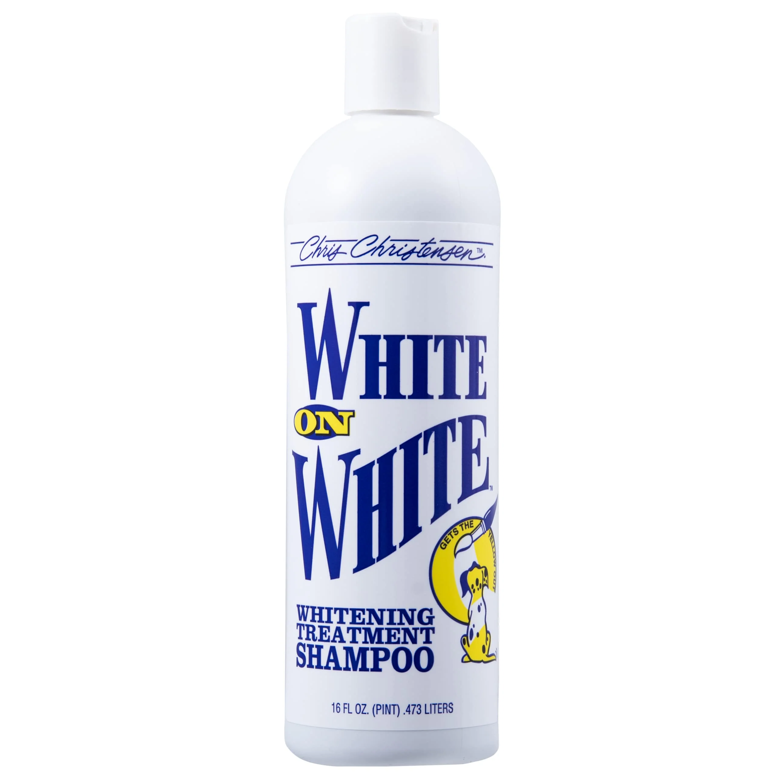 Premium Material Chris Christensen White on White Whitening Shampoo for Dogs - 16 oz Stain Removal Coat Brightening Official