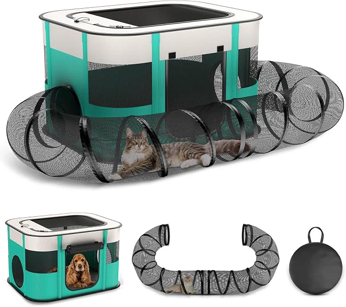 Top-Quality Upgrade Outdoor Cat Enclosure Outdoor Cat Playpen Enclosed Portable Catio Cat Convenient