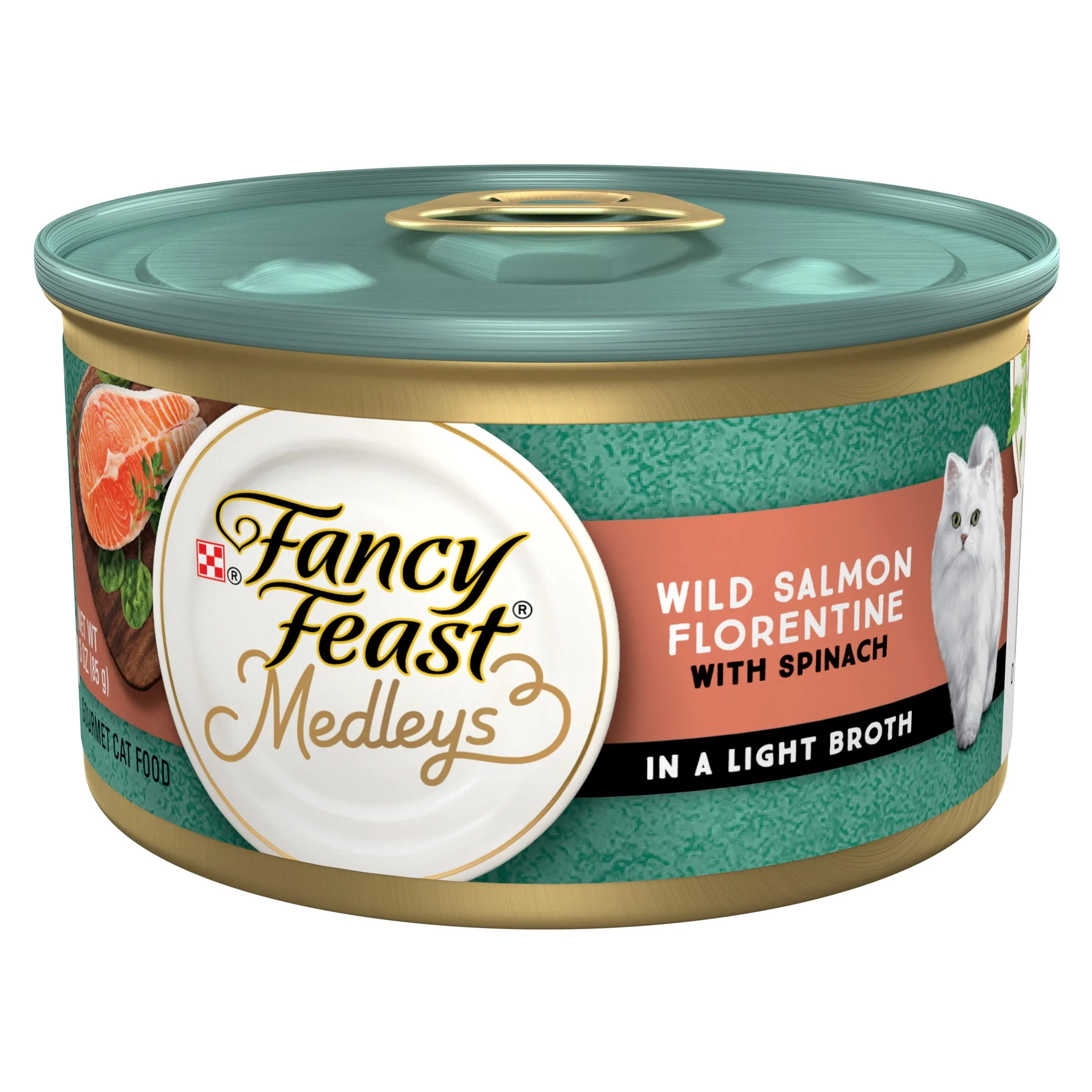 Prestigious Fancy Feast Medleys Wild Salmon Florentine Wet Cat Food – Garden Greens 3 oz Cans Pack of 24 Innovative