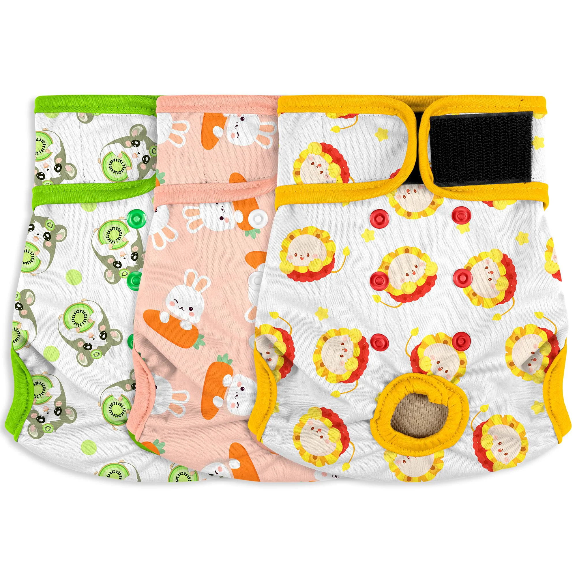 Secure Grecle Female Dog Diapers XXL - Premium Reusable Diapers with Adjustable Snaps Certified