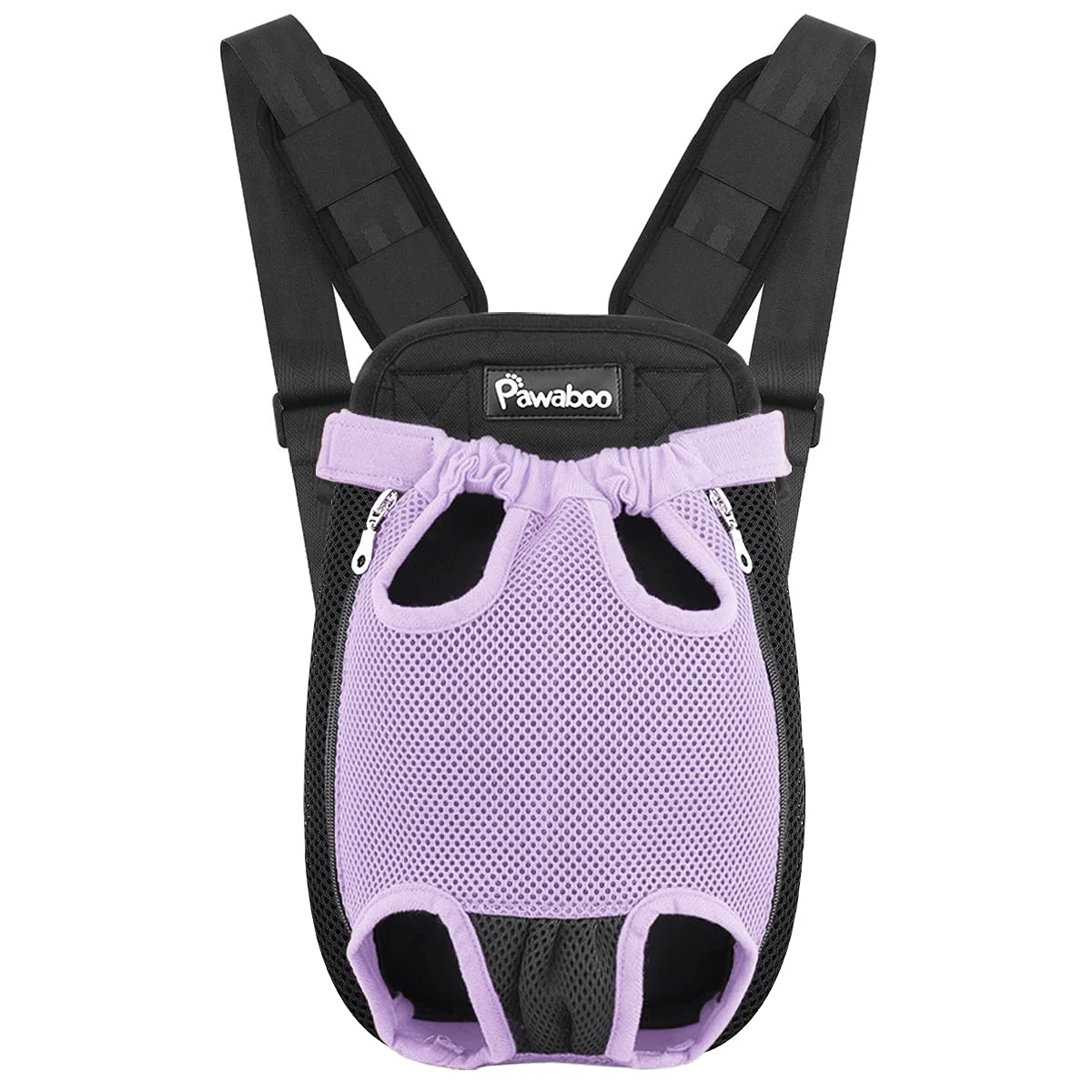 Flexible Pawaboo Pet Carrier Backpack – Legs-Out Front Back Carry for Small Dogs Cats Purple Lightweight Travel Bag Elegant