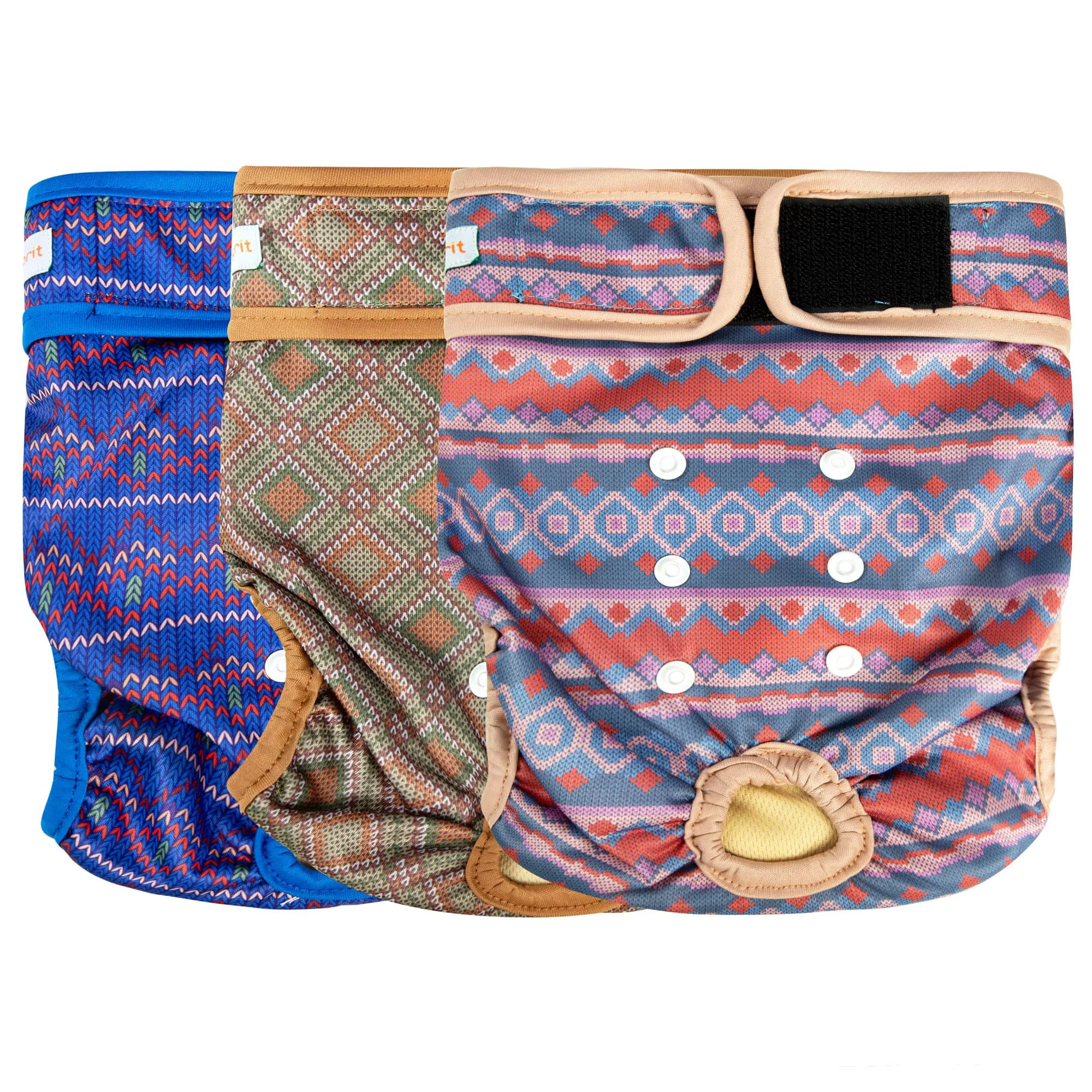 Superior Langsprit Washable Female Dog Diapers - Reusable Highly Absorbent Adjustable Fit Plaid - 1XL Selected