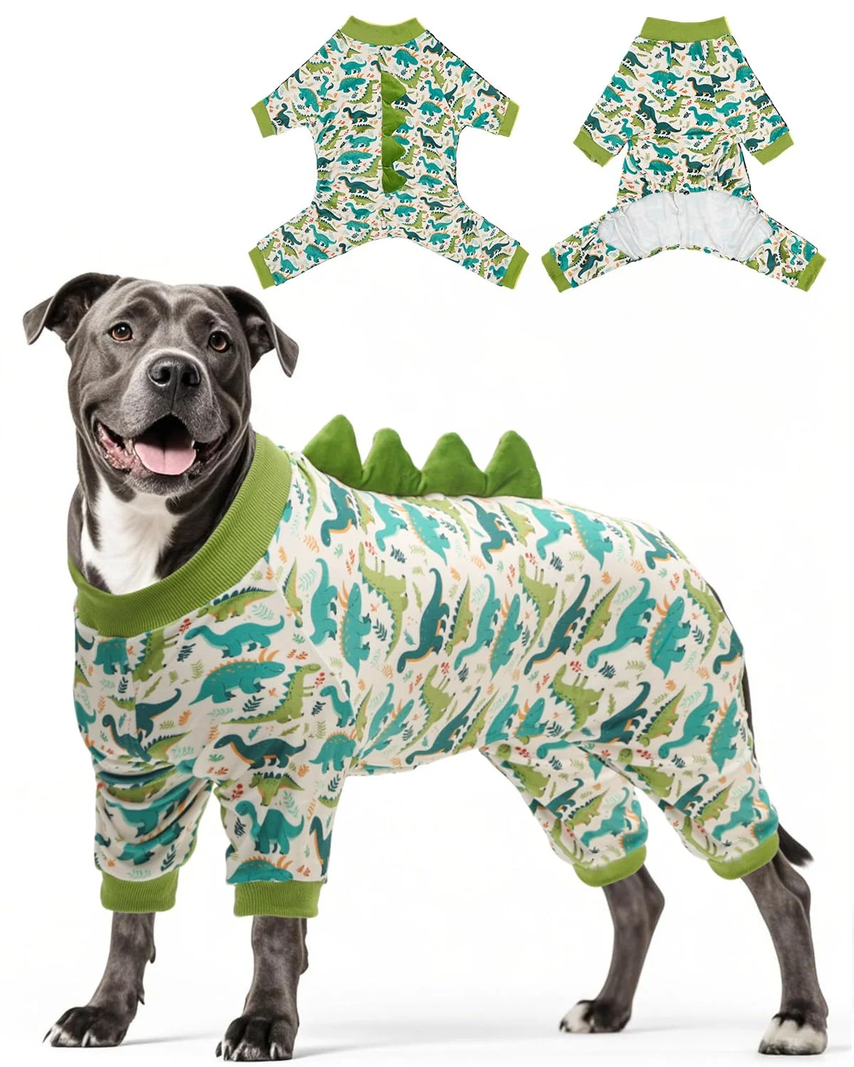 Detailed CuteBone Dinosaur Costume Dog Pajamas COSP05XXL – Soft Stretch Velvet Sleepwear Pure