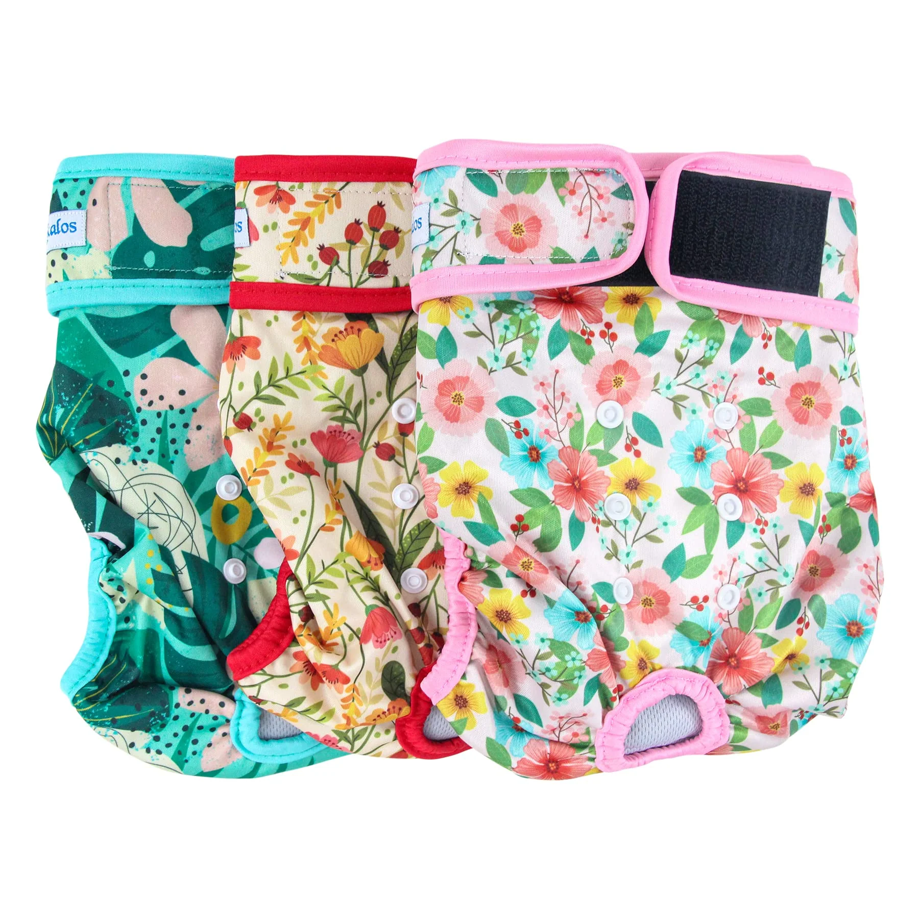 High-Performance Leekalos Reusable Dog Diapers Female 3 Pack – Highly Absorbent Adjustable X-Large Flora Artisan