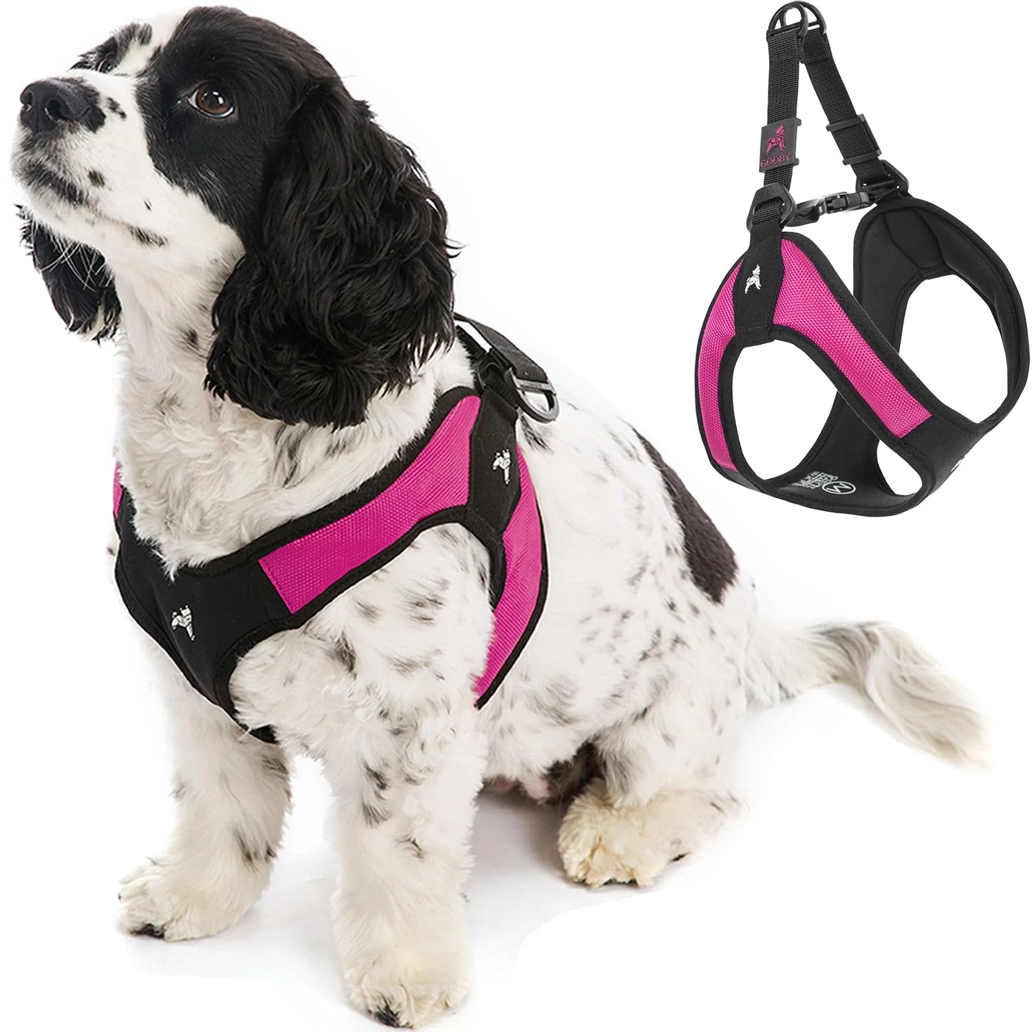 Specialty Gooby Escape Easy Fit Harness – Hot Pink X-Small No-Pull Step-In Small Dog Harness Luxury