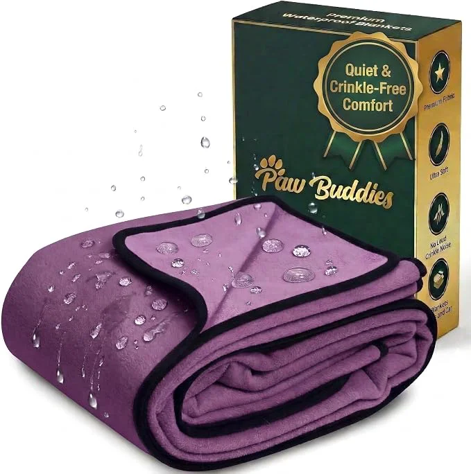 High-End Paw Buddies Waterproof Blanket 80 x90 – Reversible Microfleece Throw Long-Lasting