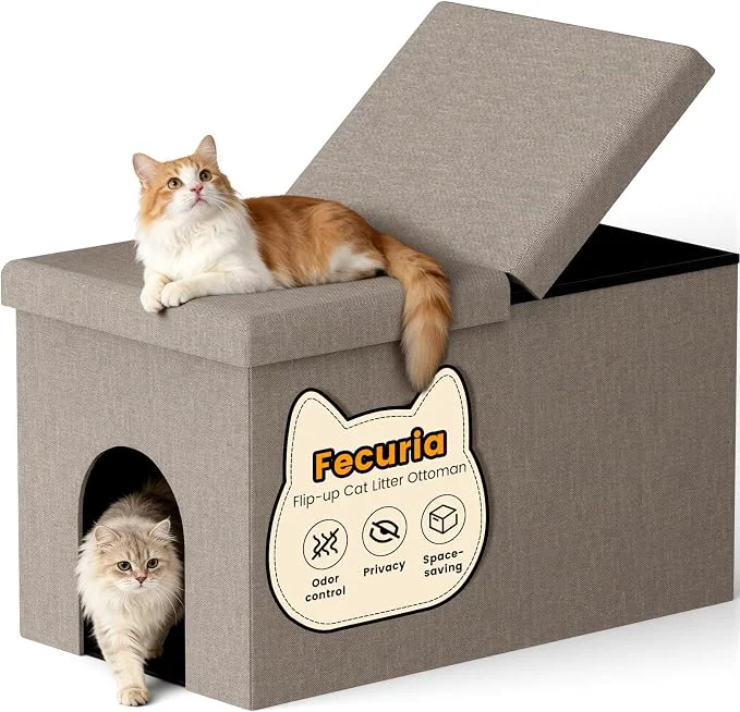 Stylish 3-in-1 Cat Litter Box Enclosure Efficient