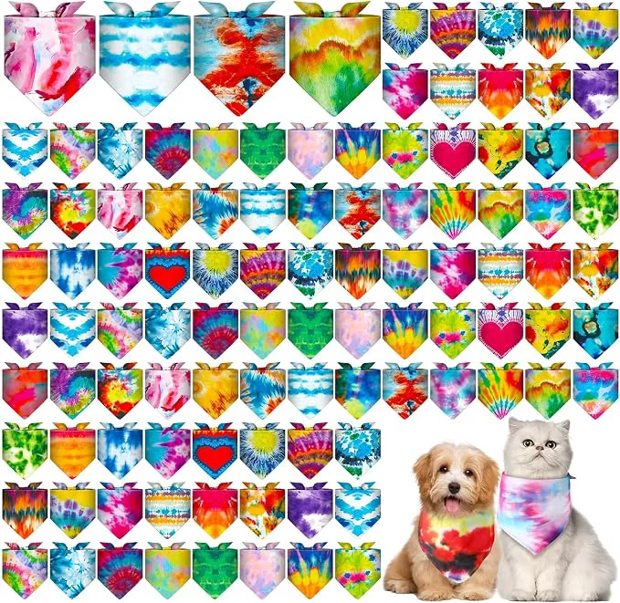 Top-Quality Amylove 120 Pcs St. Patrick's Day Dog Bandanas Bulk Holiday Triangle Dog Pack High-End