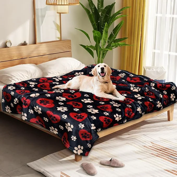 Proven Dog Blankets for Large Dogs Fuzzy Soft Pet Mat Throw Cover for Kennel Crate Bed Organic