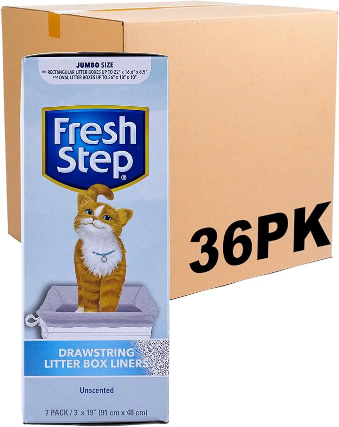 Relaxed Fresh Step Drawstring Large Litter Box Liners Heavy Duty Liners Flexible