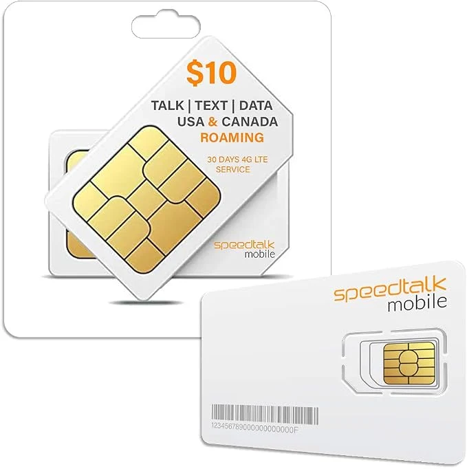 Premium SpeedTalk SIM Card for GPS Trackers Pet Kids Senior Vehicle Car Activity 4G LTE Fast